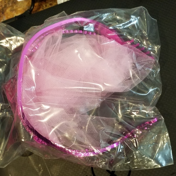 Bachelorette Party Bride Pink Tiara w Veil. - Picture 4 of 7